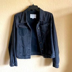 BETWEEN US Plus Size Black Frayed Hem Crop Jacket